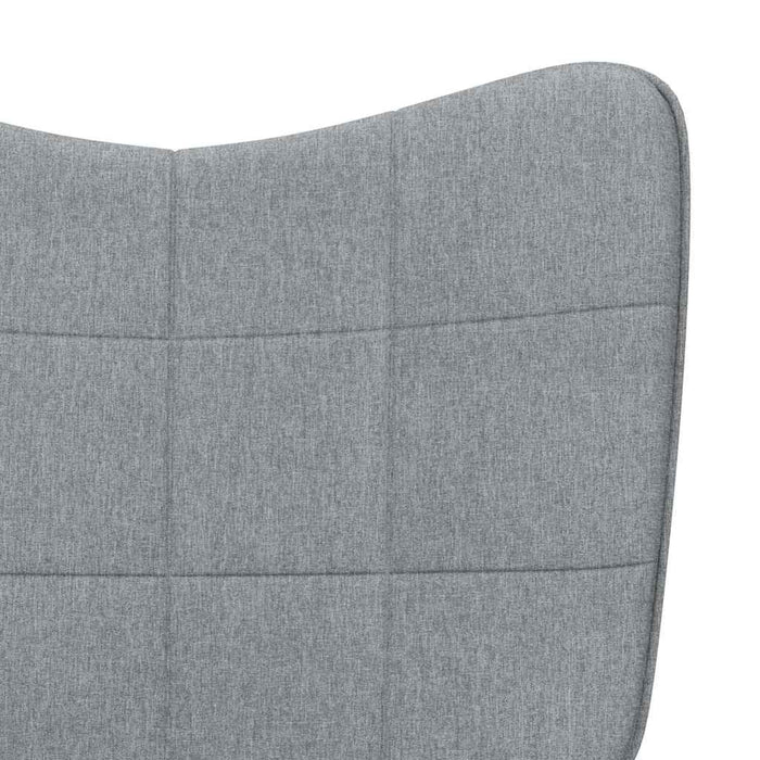 Scaun de relaxare cu taburet, gri deschis, textil WALTI