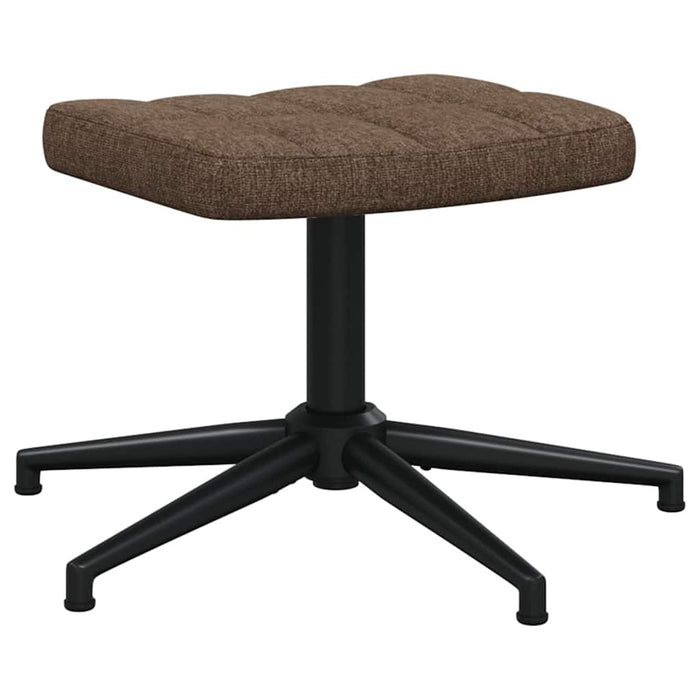 Scaun de relaxare cu taburet, maro, textil WALTI