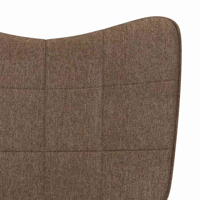 Scaun de relaxare cu taburet, maro, textil WALTI