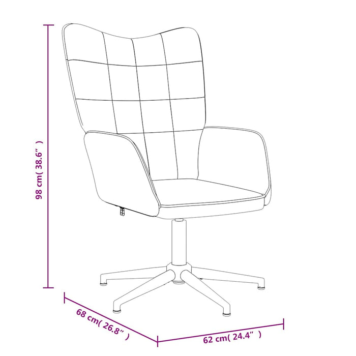 Scaun de relaxare cu taburet, maro, textil WALTI