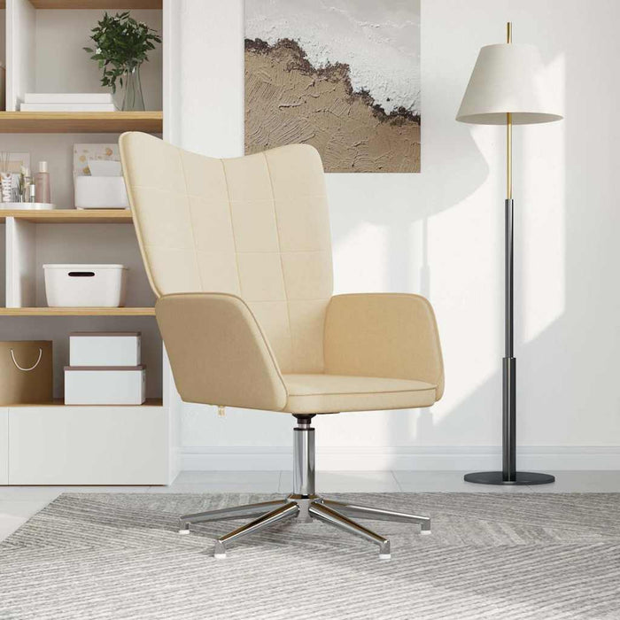 Scaun de relaxare, crem, material textil WALTI