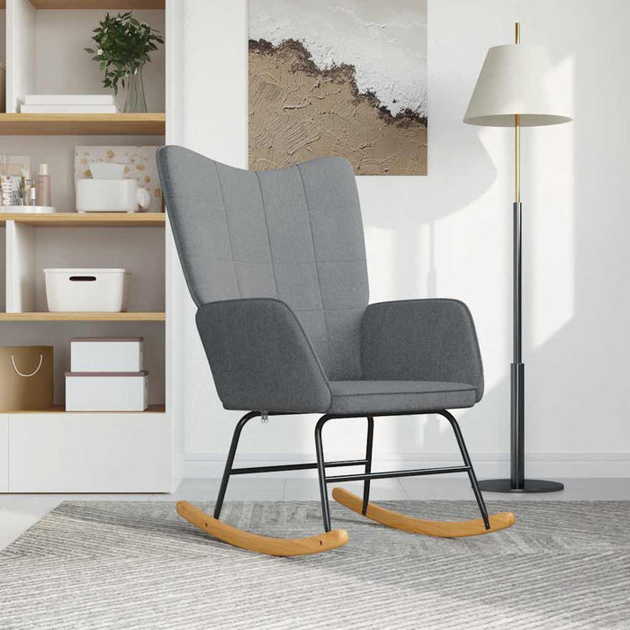 Scaun balansoar, gri deschis, material textil WALTI
