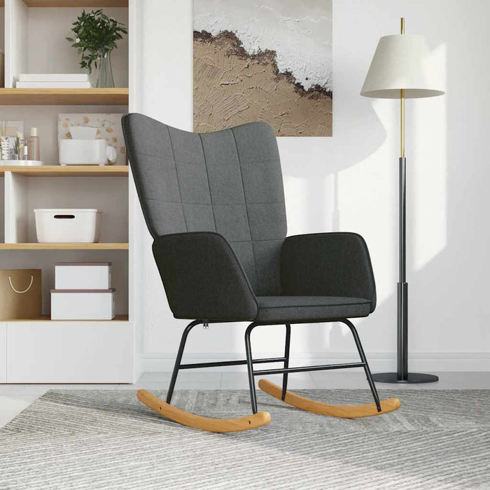 Scaun balansoar, gri închis, material textil WALTI