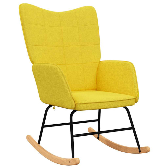 Scaun balansoar, galben muștar, material textil WALTI