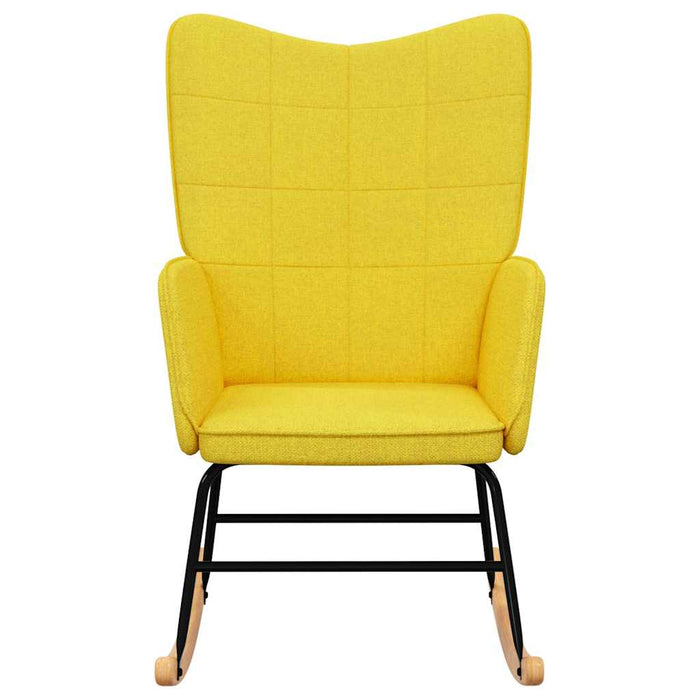 Scaun balansoar, galben muștar, material textil WALTI