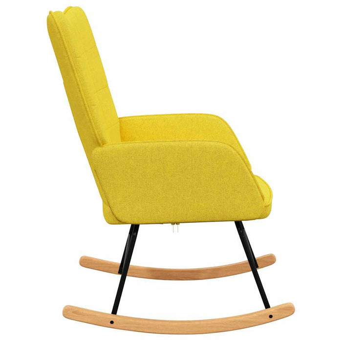 Scaun balansoar, galben muștar, material textil WALTI