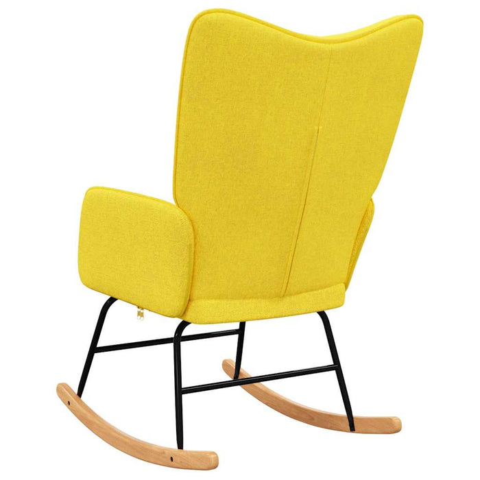 Scaun balansoar, galben muștar, material textil WALTI