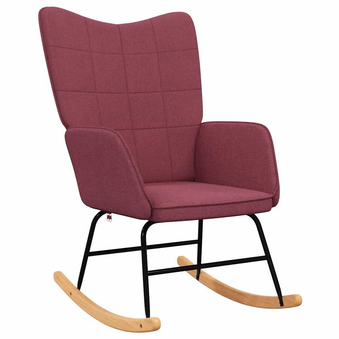 Scaun balansoar, roșu vin, material textil WALTI