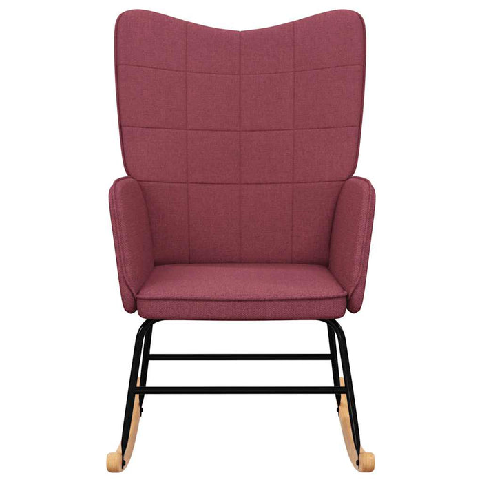 Scaun balansoar, roșu vin, material textil WALTI