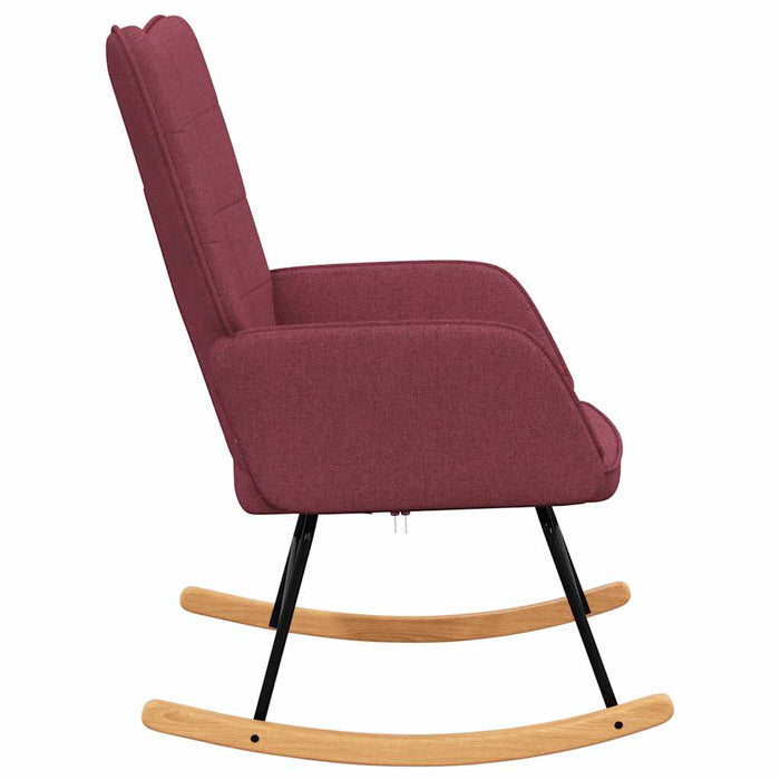 Scaun balansoar, roșu vin, material textil WALTI