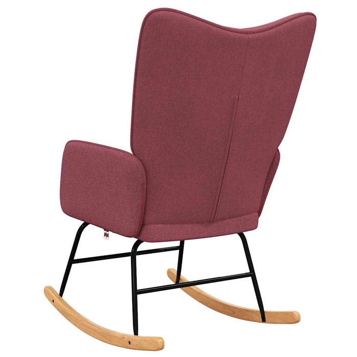 Scaun balansoar, roșu vin, material textil WALTI