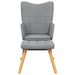 Scaun balansoar cu taburet, gri deschis, textil - WALTI WALTI