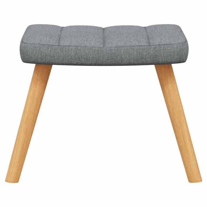 Scaun balansoar cu taburet, gri deschis, textil - WALTI WALTI