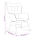 Scaun balansoar cu taburet, gri deschis, textil - WALTI WALTI