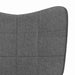 Scaun balansoar cu taburet, gri închis, textil - WALTI WALTI