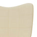 Scaun balansoar cu taburet, crem, textil - WALTI WALTI