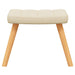 Scaun balansoar cu taburet, crem, textil - WALTI WALTI