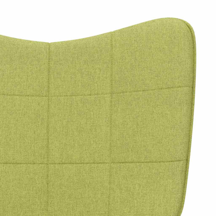 Scaun balansoar cu taburet, verde, textil WALTI