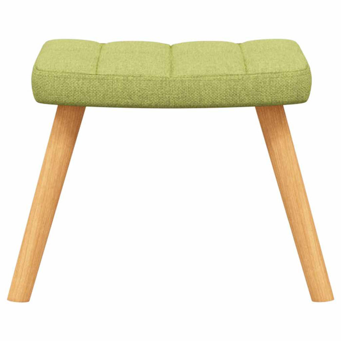 Scaun balansoar cu taburet, verde, textil WALTI