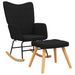 Scaun balansoar cu taburet, negru, textil - WALTI WALTI