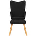 Scaun balansoar cu taburet, negru, textil - WALTI WALTI