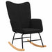 Scaun balansoar cu taburet, negru, textil - WALTI WALTI
