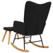 Scaun balansoar cu taburet, negru, textil - WALTI WALTI