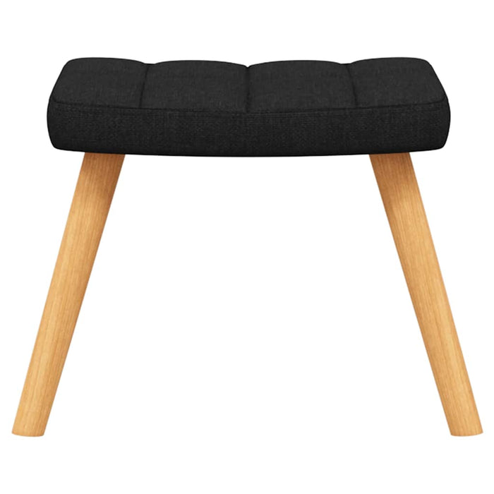 Scaun balansoar cu taburet, negru, textil - WALTI WALTI