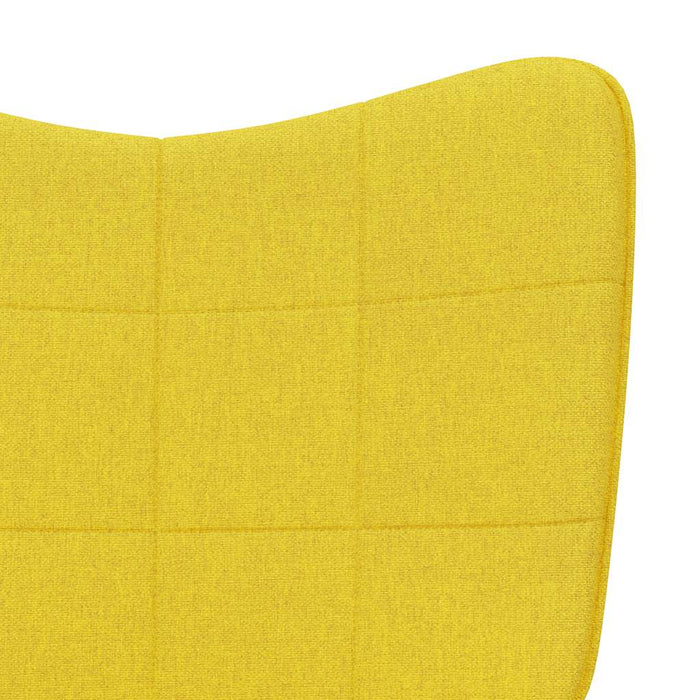 Scaun balansoar cu taburet, galben muștar, textil - WALTI WALTI