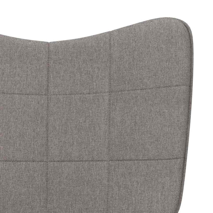 Scaun balansoar cu taburet, gri taupe, textil WALTI