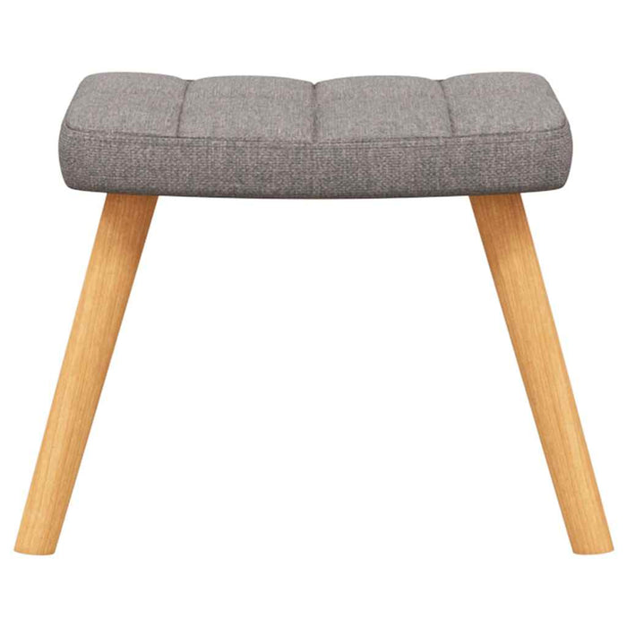 Scaun balansoar cu taburet, gri taupe, textil WALTI