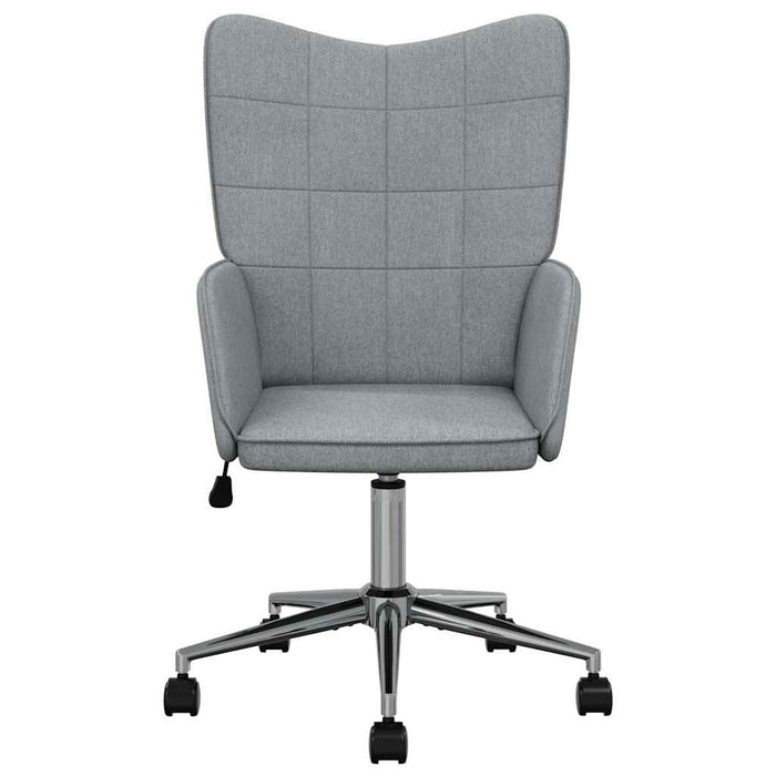 Scaun de relaxare, gri deschis, material textil WALTI