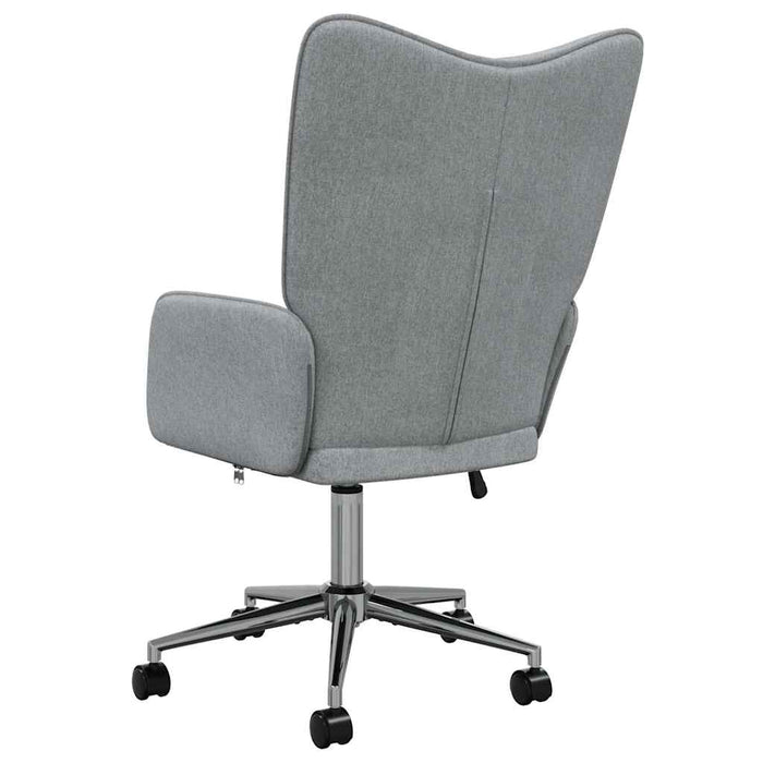 Scaun de relaxare, gri deschis, material textil WALTI