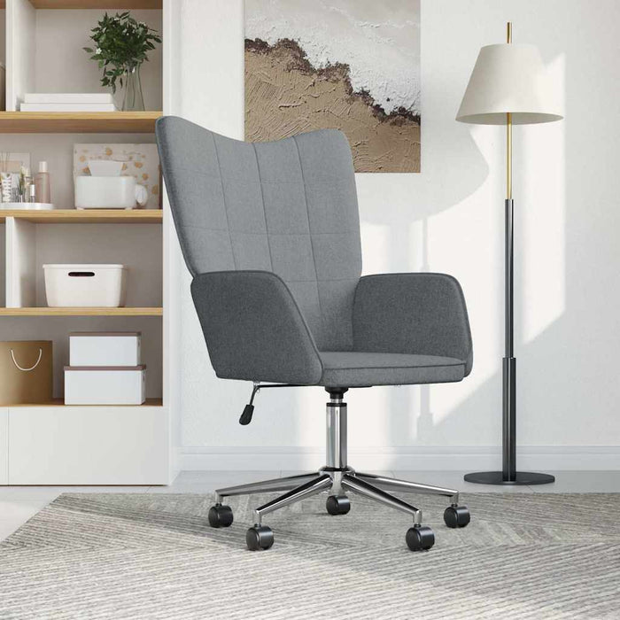 Scaun de relaxare, gri deschis, material textil WALTI