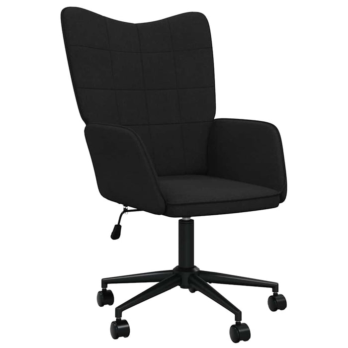 Scaun de relaxare, negru, material textil WALTI
