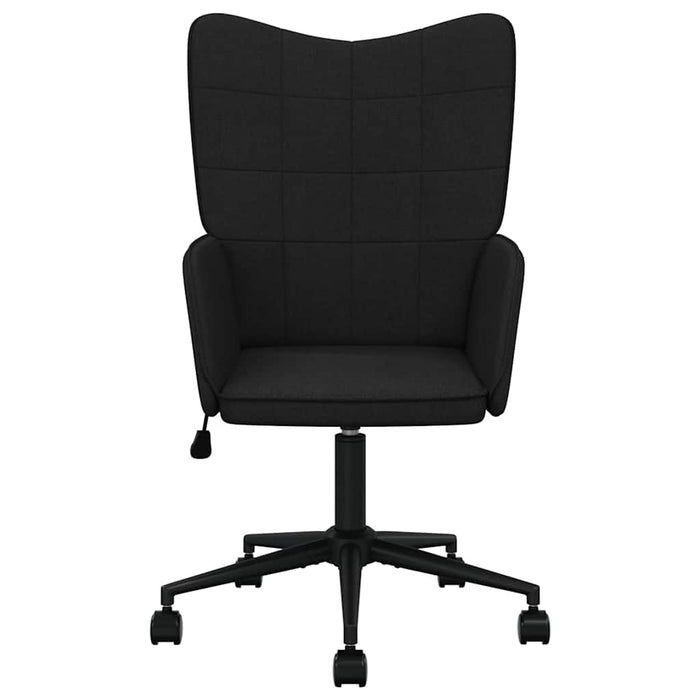 Scaun de relaxare, negru, material textil WALTI