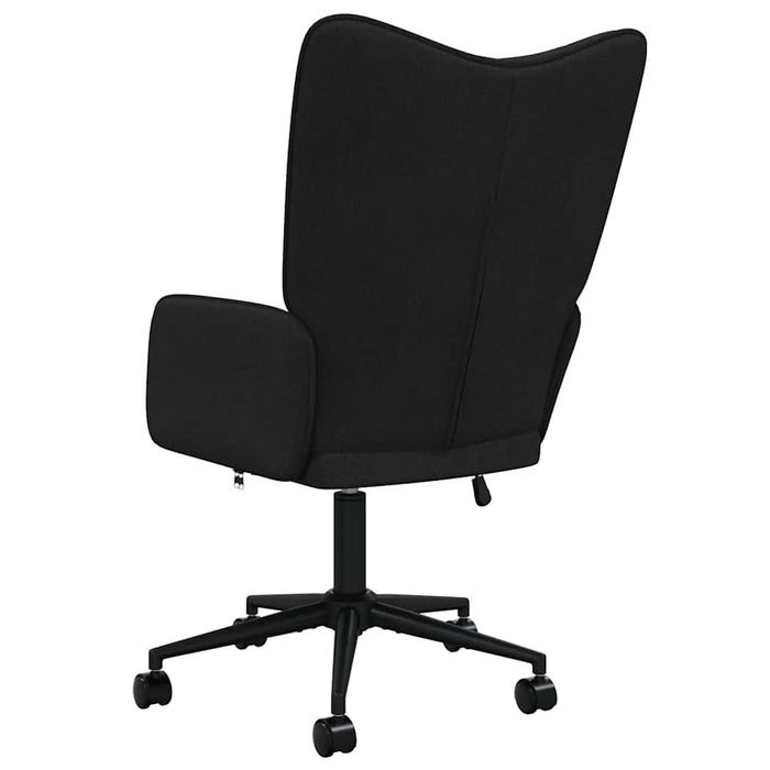 Scaun de relaxare, negru, material textil WALTI
