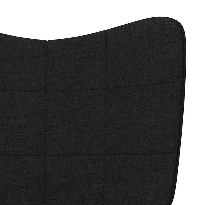 Scaun de relaxare, negru, material textil WALTI