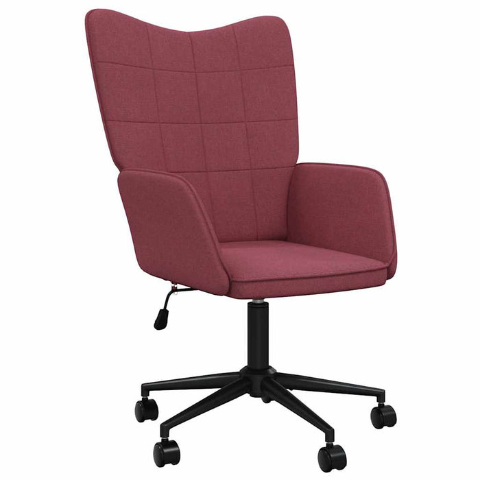 Scaun de relaxare, roșu vin, material textil WALTI