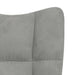 Scaun de relaxare, gri deschis, catifea - WALTI WALTI