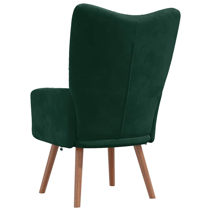 Scaun de relaxare, verde închis, catifea - WALTI WALTI