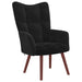 Scaun de relaxare, negru, catifea - WALTI WALTI