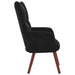 Scaun de relaxare, negru, catifea - WALTI WALTI