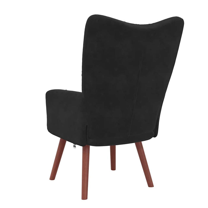 Scaun de relaxare, negru, catifea - WALTI WALTI