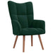 Scaun de relaxare cu taburet, verde închis, catifea - WALTI WALTI