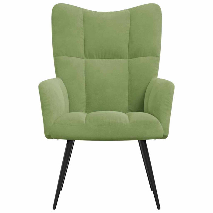 Scaun de relaxare, verde deschis, catifea - WALTI WALTI