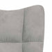 Scaun de relaxare cu taburet, gri deschis, catifea - WALTI WALTI