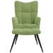 Scaun de relaxare cu taburet, verde deschis, catifea - WALTI WALTI