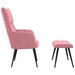 Scaun de relaxare cu taburet, roz, catifea - WALTI WALTI