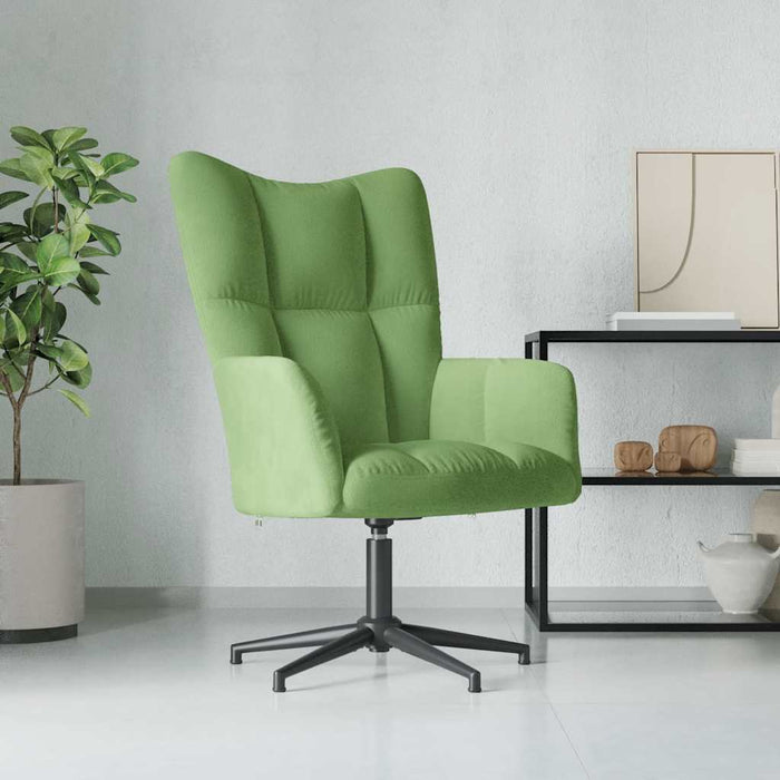 Scaun de relaxare, verde deschis, catifea WALTI